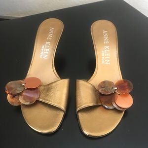Anne Klein Gold Shoes, Size 8